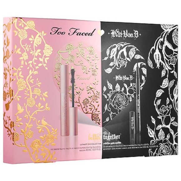 NEW! Ultimate Eye Collection Set TOO FACED x KAT VON D Better Together w Mascara - Picture 2 of 7